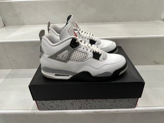Size 9.5 Nike Air Jordan 4 White Cement 2025