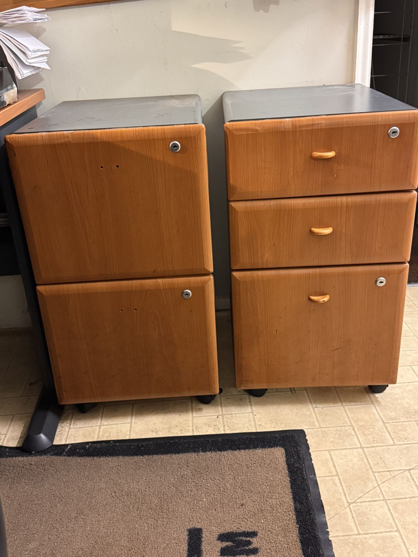 Locking Filing Cabinet Drawers Set Of Two