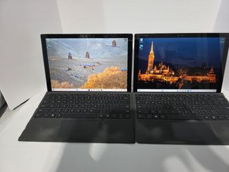 Two powerful Microsoft Surface Pro 4 tablets available. Both have Intel i5 6th Gen, 8GB RAM, 256GB SSD. Running Windows 11 Pro. Good for work or schoo