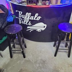Buffalo bills bar and stools