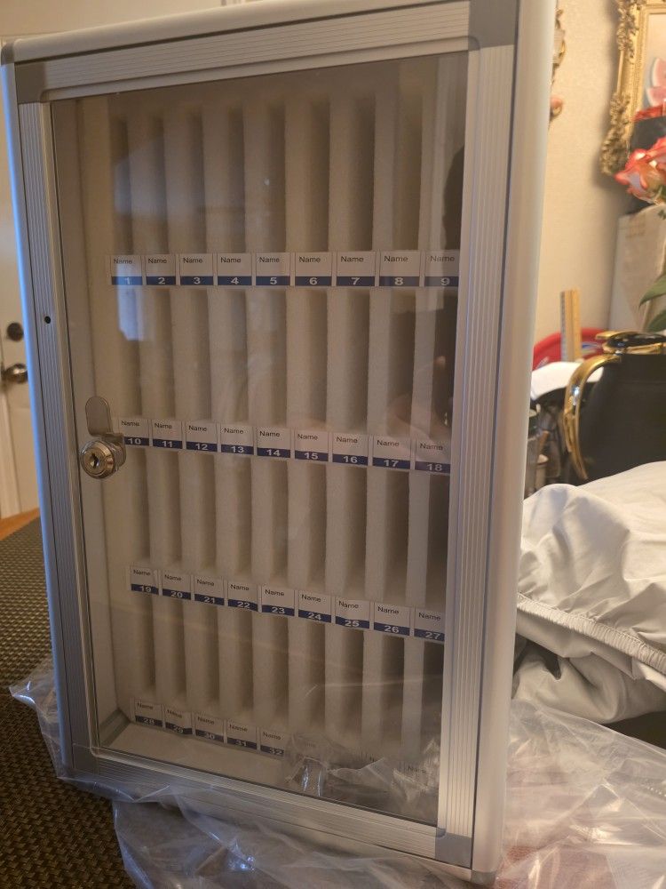 Cell Phone Locker Cabinet Cell Phone Cabinet Aluminum Alloy Pocket Storage Cabinet for Cell Phones Wall-Mounted with A Locked (Color : 36 Bits)