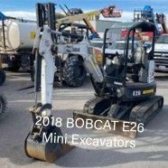 2018 BOBCAT E26

Mini Excavators

