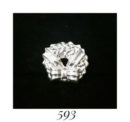 2" x 1.75" Handcrafted Solid Sterling Silver 3-D Christmas Wreath Pin/Brooch Pendant, signed