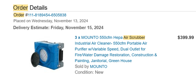 Air scrubber,  Air filter