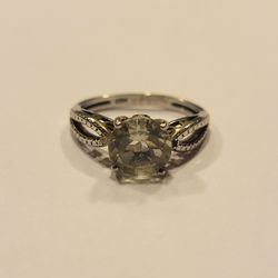 Vintage 925 Silver Ring 2.42g Size 7 Marked 5925 Used Unknown Stone