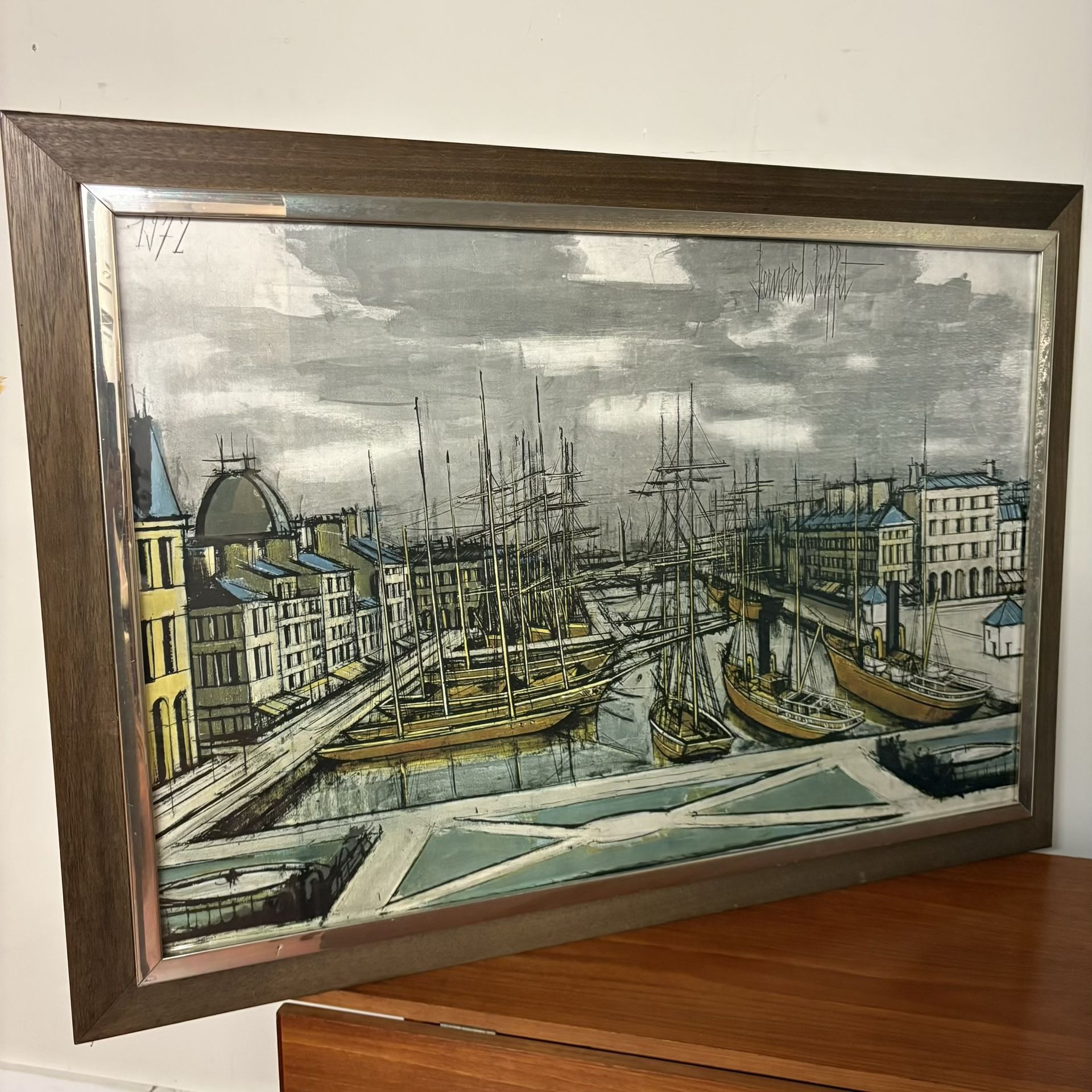 Bernard Buffet Harbor Scene Lithograph - Many More Items In Stock!