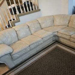 Leather Sectional With Lounge Sofa