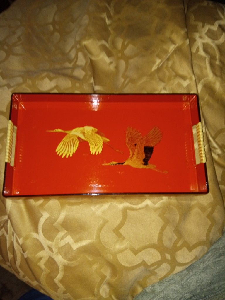 Beautiful Vintage Lacquered Tray