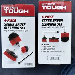 x2- Hyper Tough 4-Piece Scrub Brush Cleaning Set