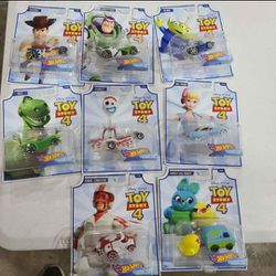 Toy Story 4 Hot Wheels Character Cars complete set of 8