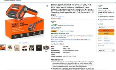 Electric Spin Cleaning Grill Brush