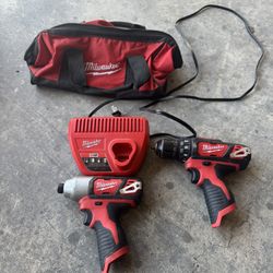 M12 Impact And Drill Set With Charger And Bag No Battery 