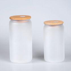 16Oz Frosted Glass Cup