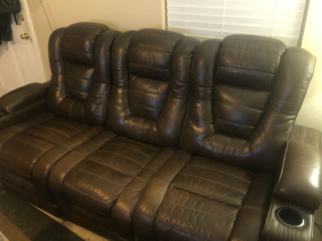 Leather Power Sofa