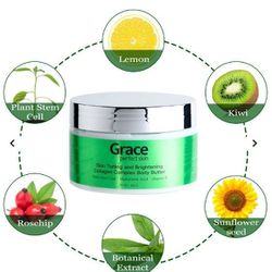GRACE PERFECT SKIN Skin Toning And Brightening Collagen Complex Body Butter Luxurious Moisturizer Includes Hyaluronic Acid Vitamin E And Plant Stem Ce