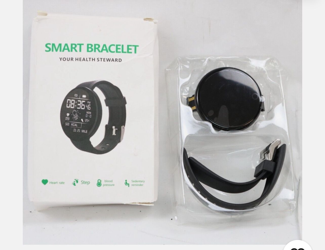 New Smart Bracelet Your Health Steward Fitness Watch, Full Touch Screen -Black