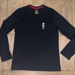 Polo Ralph Lauren Polo Bear Long Sleeve Tee, Black, Size M