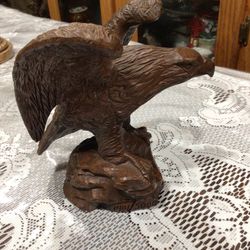 Vintage Carved Wood Small Eagle 