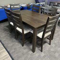 New Brown Dining Kitchen Table Set 