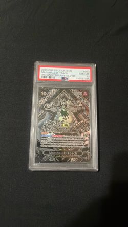 PSA 10, 2025 ONE PIECE OP 12 MARSHALL D. TEACH 3RD ANNIVERSARY-SILVER