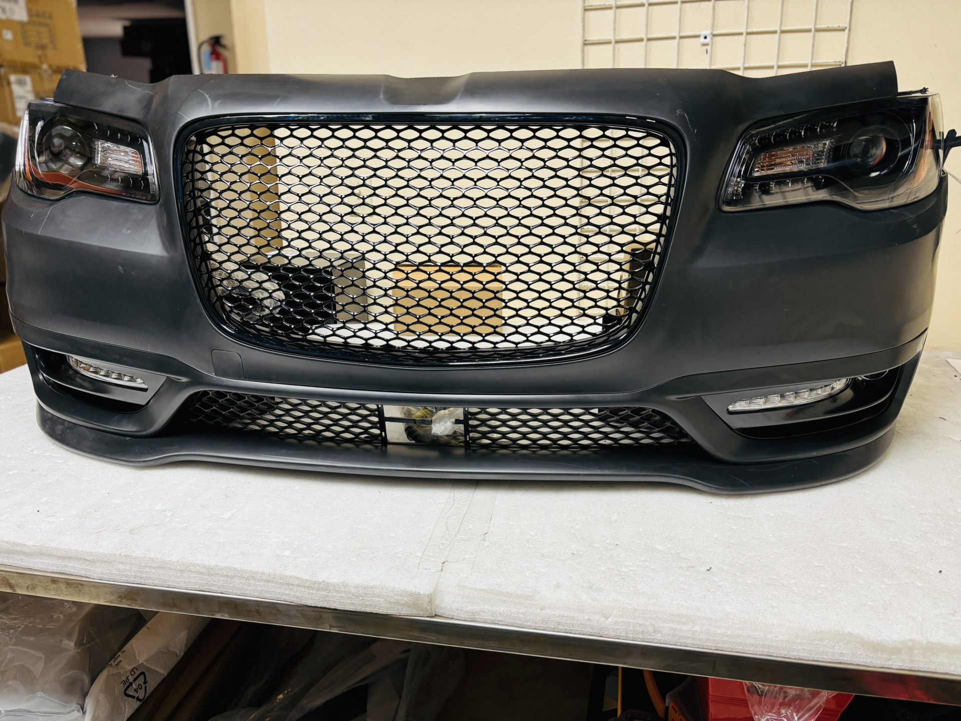 For 2012-2024 Chrysler 300 C Conversion to SRT Front Bumper Conversion Kit head light included