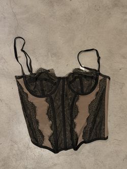 Urban Outfitters Black Lace Corset Top