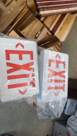 Double sided exit signs