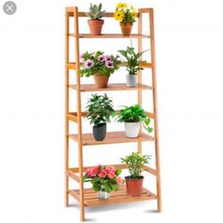 47.5'' H x 19'' W Solid Wood Ladder Bookcase Or Plants