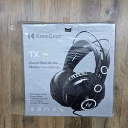 KnoxGear TX-100 Closed-Back Studio Monitor Headphones - NEW & SEALED