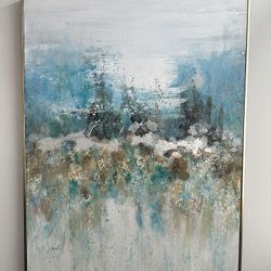 Beautiful Abstract Hand-Painted Canvas Wall Art - Uttermost “Mountain Top”
