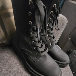 Mid-calf Combat Boots 