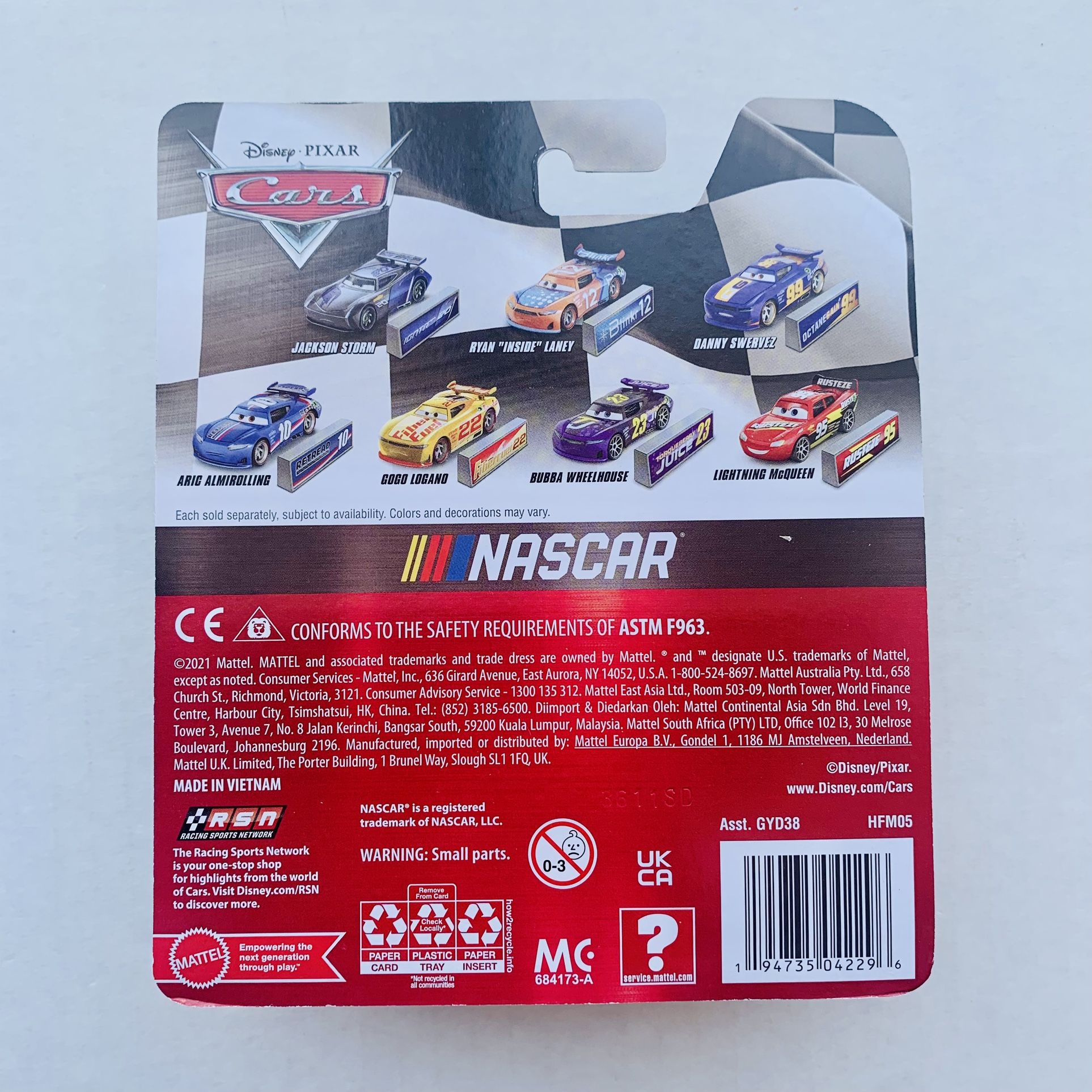 Disney Pixar Cars Nascar #18 ROWDY REVVIN BUSCH 2024 Metal 1:55 