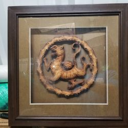 Hand Carved Wooden Picture