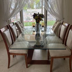 Class modern Dining Room Table With Six Chairs