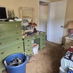 Green Desk and Dresser $20 each