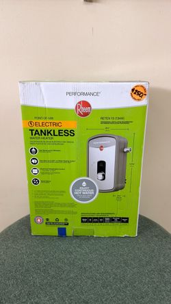 RHEEM RETEX-13 ELECTRIC TANKLESS WATER HEATER (NEW- OPEN BOX)