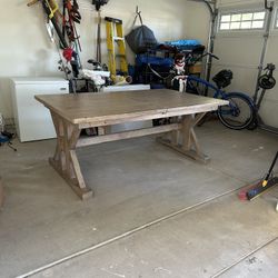 Living Spaces Extendable Dining Table + 2 Benches