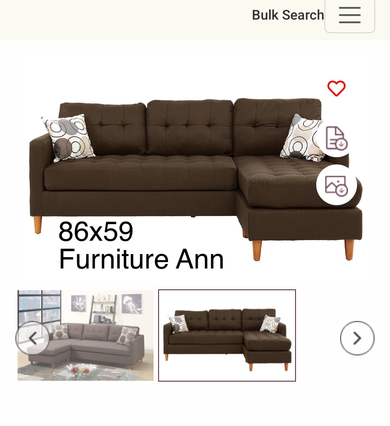 $279 Sectional Couch