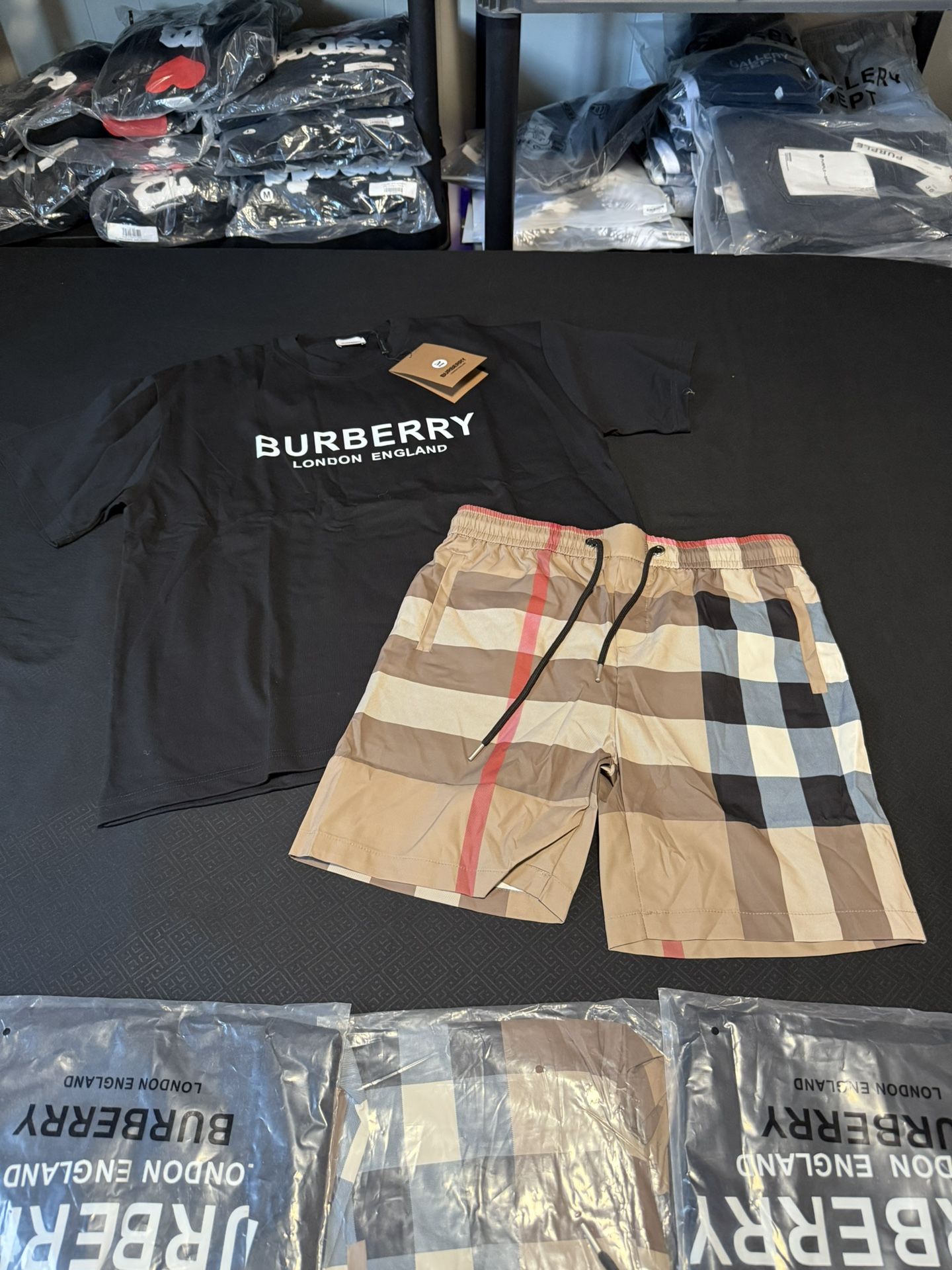 Burberry shorts & shirts