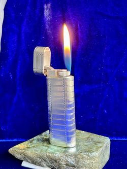 Vintage Silver Oval Cartier Lighter Mint Condition Works 1 Year Warranty