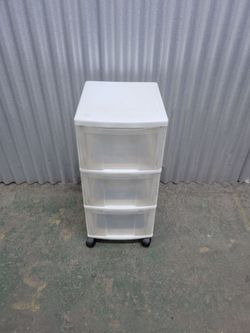 3-Drawer Plastic Storage Cart