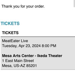 MeatEater Live In Mesa! 1 Ticket 4/23