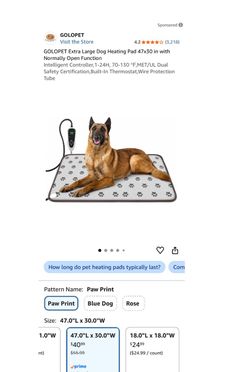 Pet heating pad