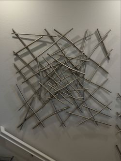 Casafoyer Avalon Large Abstract Wall Decor - Silver - (Pack of 4)