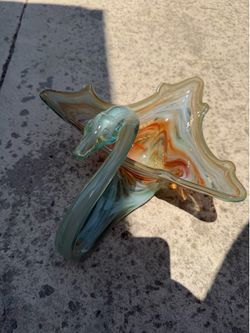Mid century  modern  hand blown swan