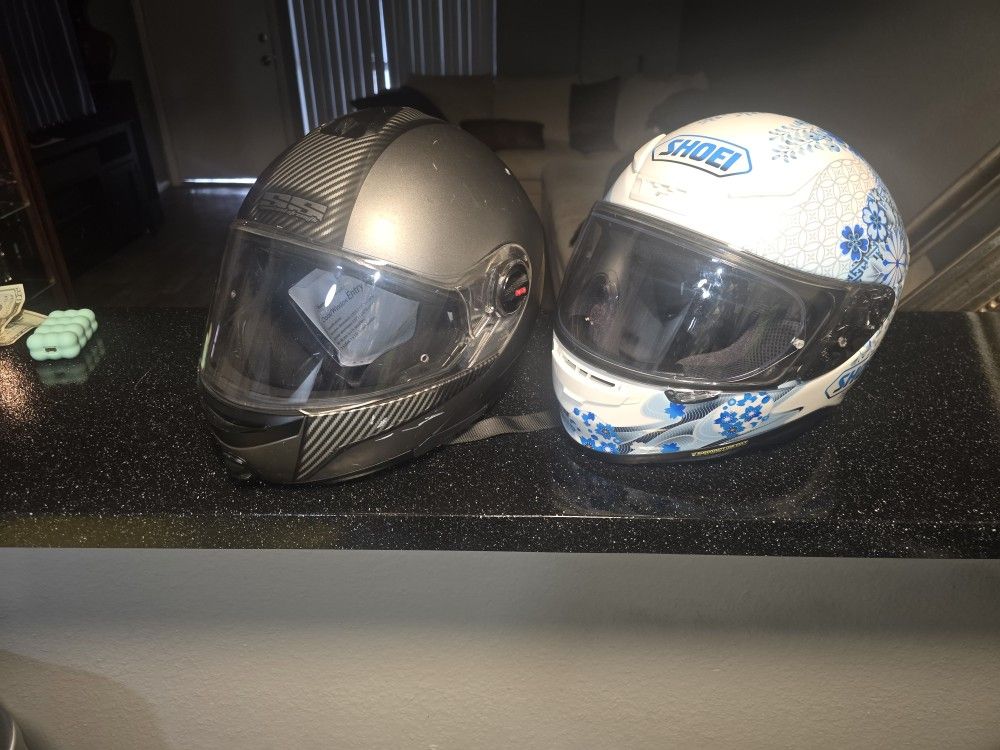 Motorcycle His And Hers Helmets