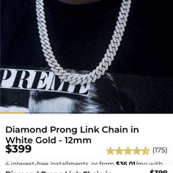 - 14k White Gold Plated with CZ stones 22”