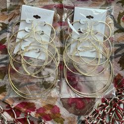 Earring Hoops Different Sizes 22$ For Both Sets 