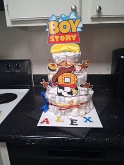 Boy Story Diaper Cake
