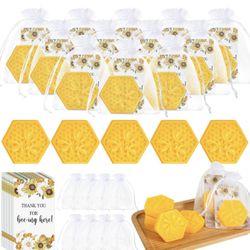 Honeycomb Soap with White Gift Bags and Thank Cards